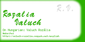 rozalia valuch business card