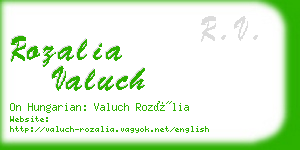 rozalia valuch business card